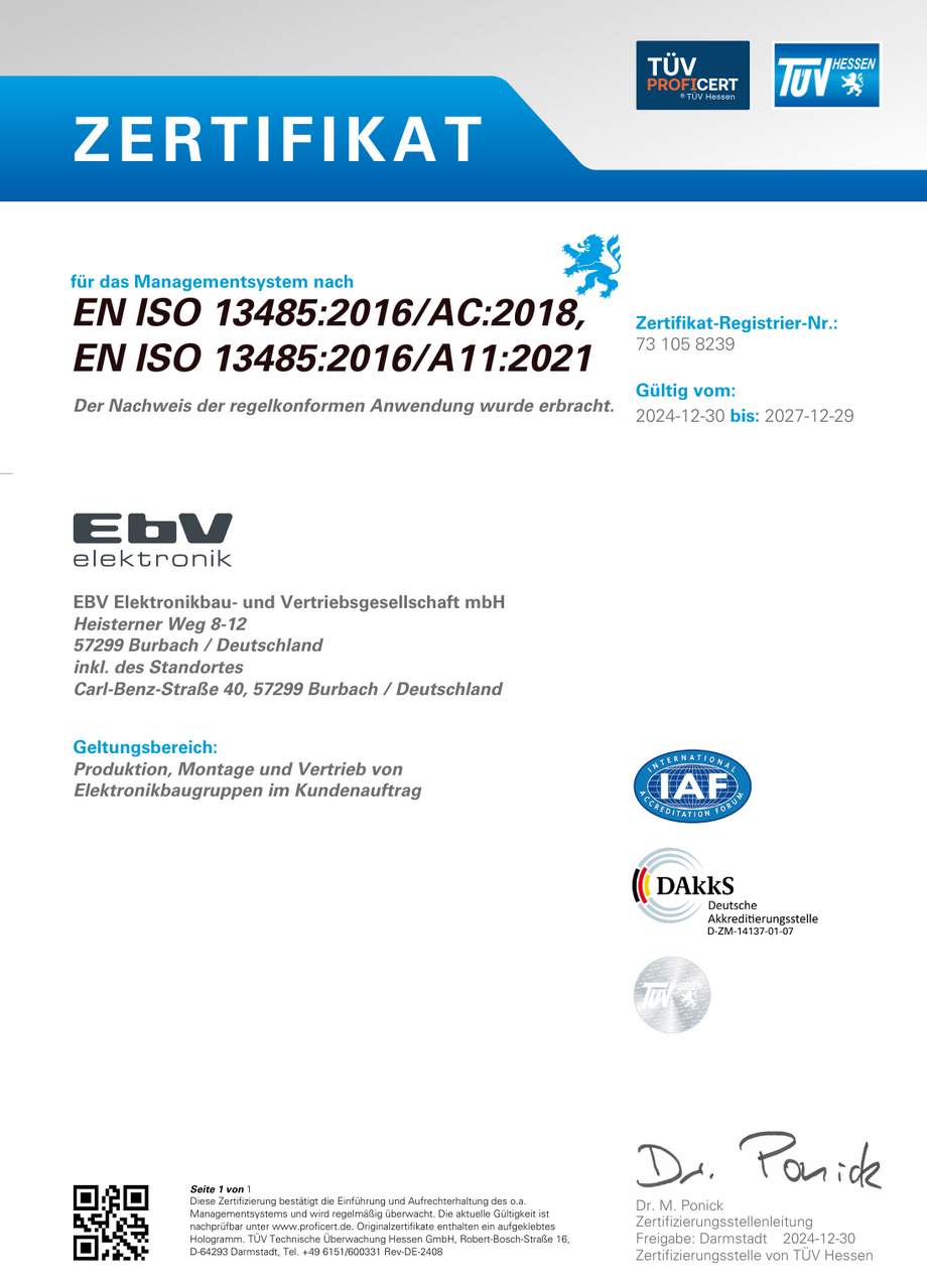 DIN EN ISO 13485 : 2016 Qualitätsmanagementsysteme